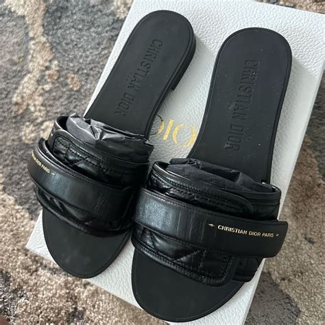 flip flop dior|christian Dior leather slides.